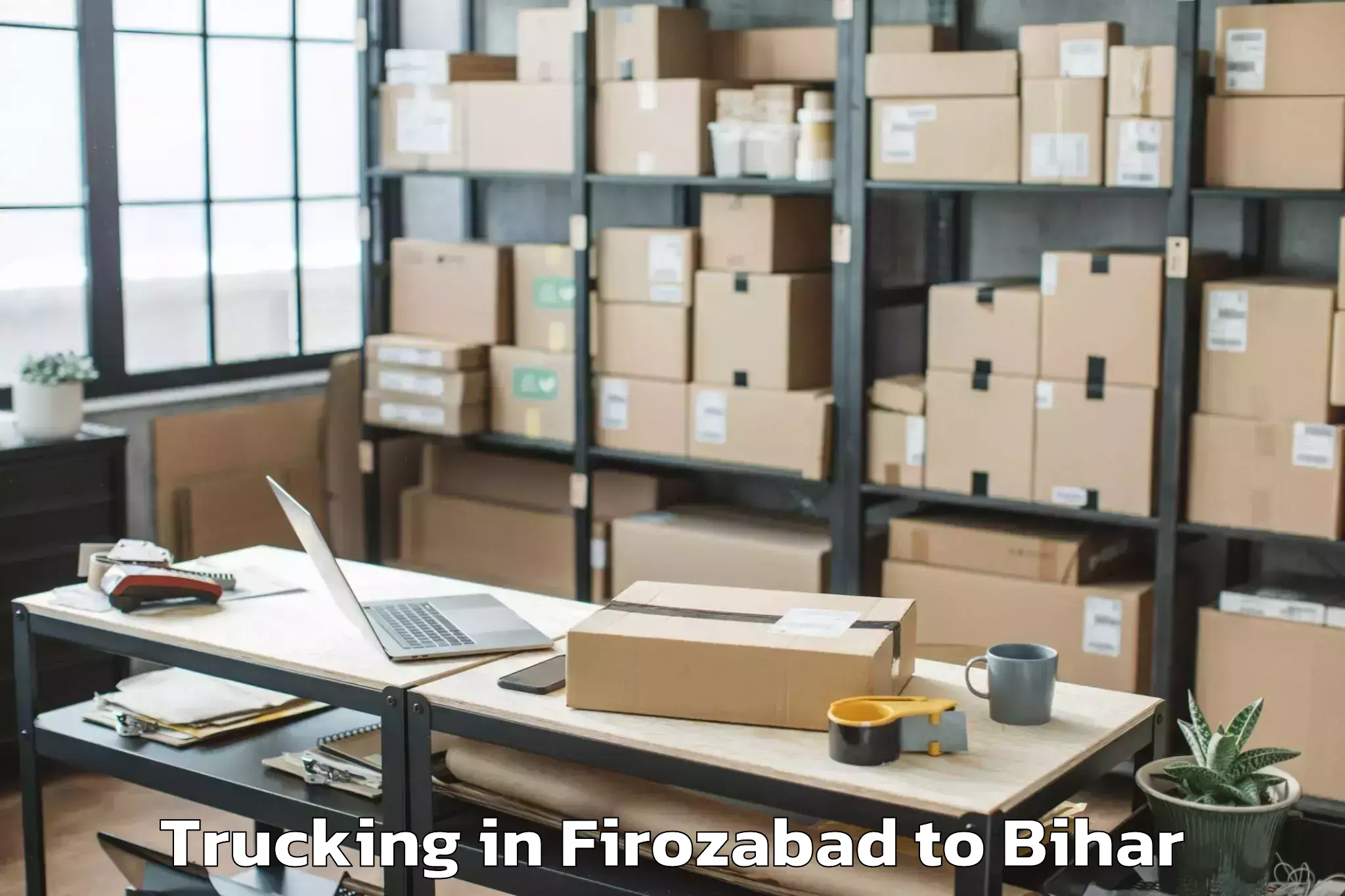 Top Firozabad to Chainpur Trucking Available